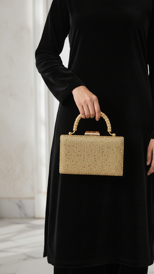 Golden Bridal Clutch P24342