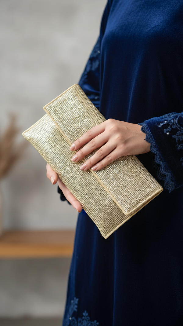 Golden Bridal Clutch P24349