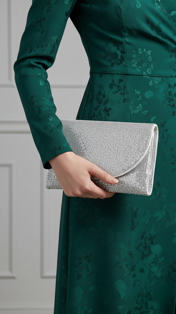 Silver Bridal Clutch P24352