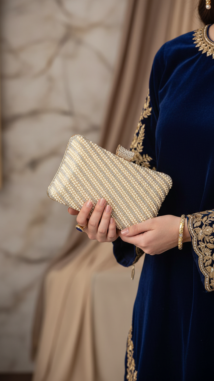 ChamPagne Bridal Clutch P24355