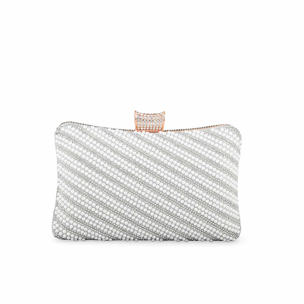 White Bridal Clutch P24355