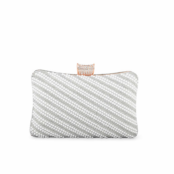 White Bridal Clutch P24355