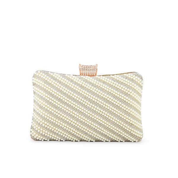 Beige Bridal Clutch P24355