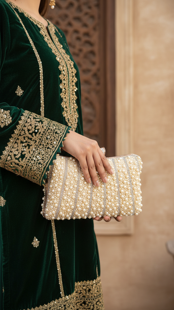 Champagne Bridal Clutch P24356