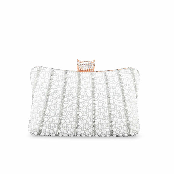 White Bridal Clutch P24356