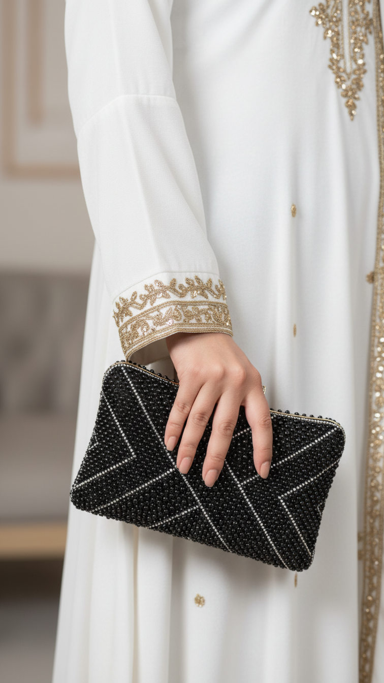 Black Bridal Clutch P24357