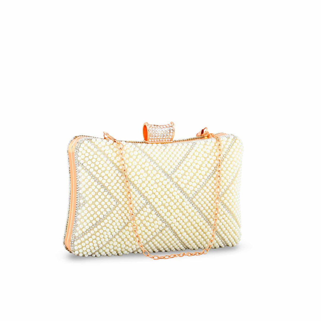 Beige Bridal Clutch P24357