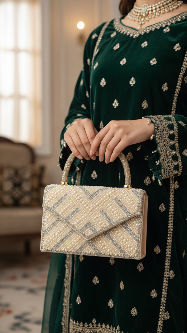 ChamPagne Bridal Clutch P24366