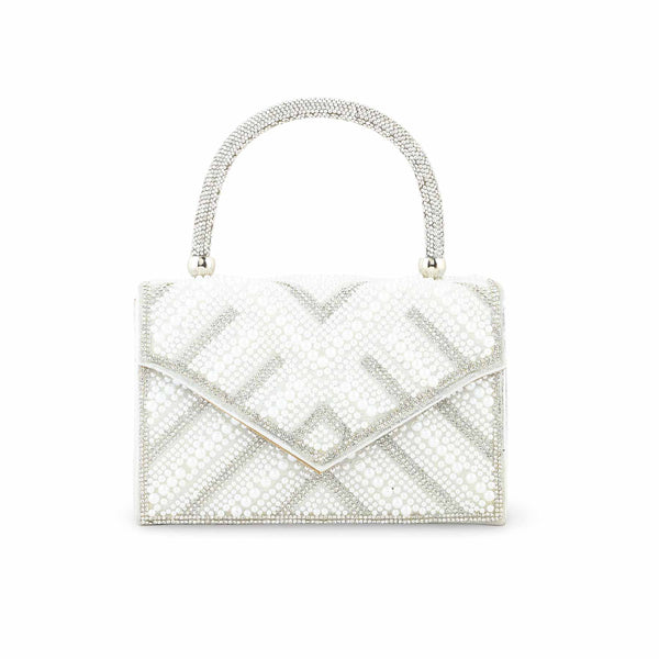 White Bridal Clutch P24366