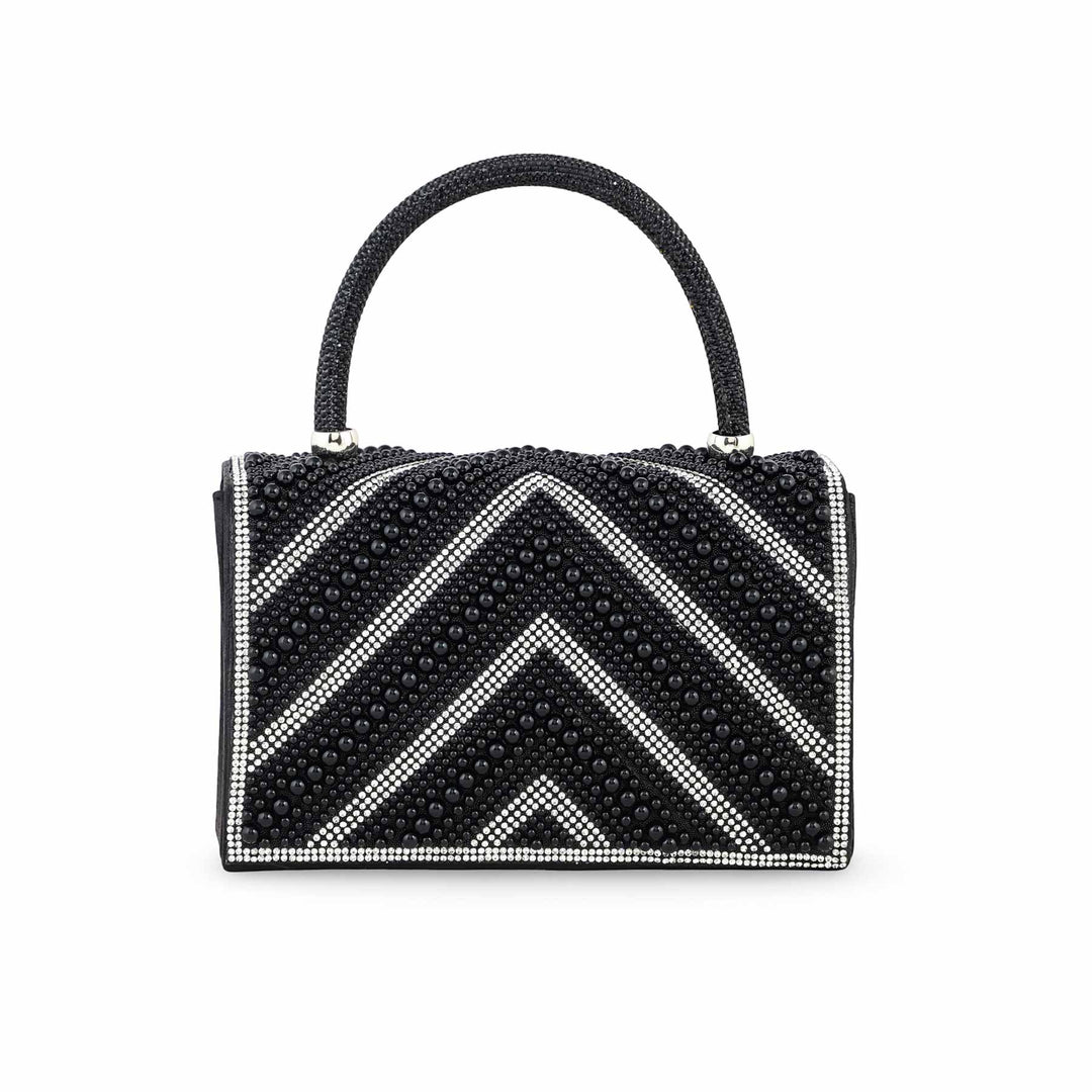 Blkwht Bridal Clutch P24366