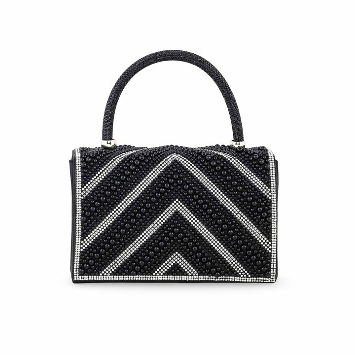 Blkwht Bridal Clutch P24366