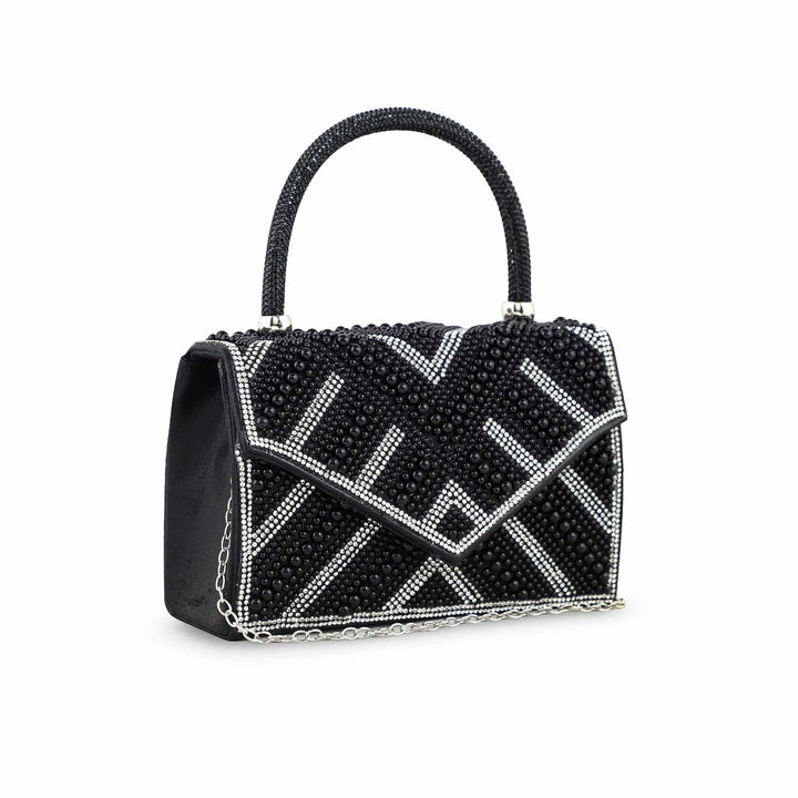 Blkwht Bridal Clutch P24366