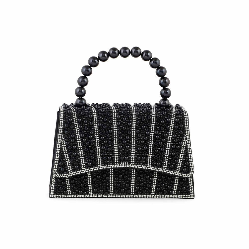 Blkwht Bridal Clutch P24367