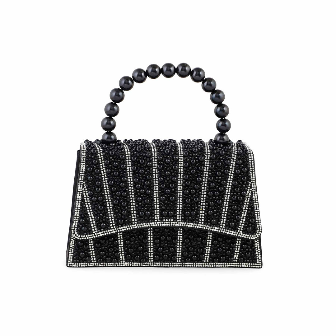 Blkwht Bridal Clutch P24367