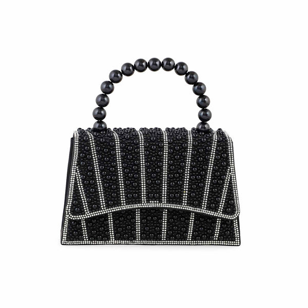 Blkwht Bridal Clutch P24367