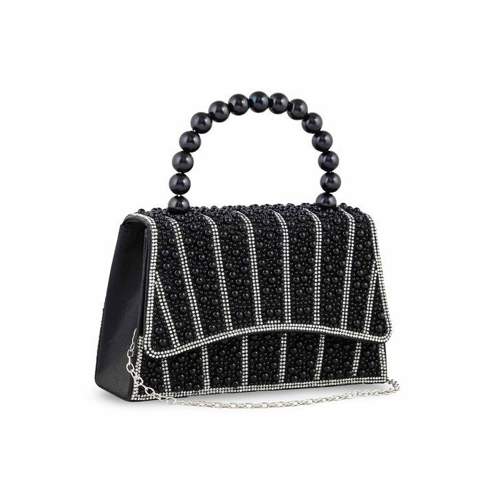 Blkwht Bridal Clutch P24367