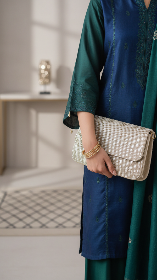 Golden Bridal Clutch P24368