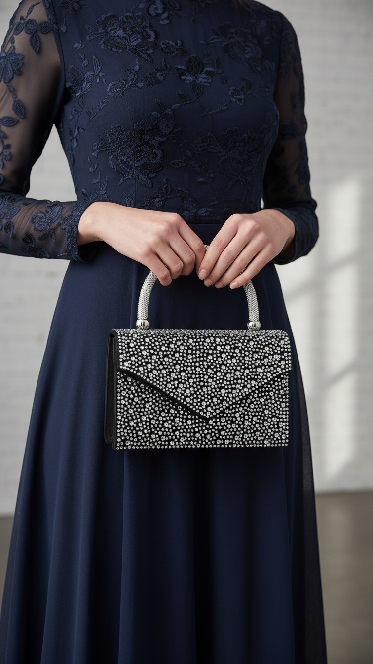 Black Bridal Clutch P24370
