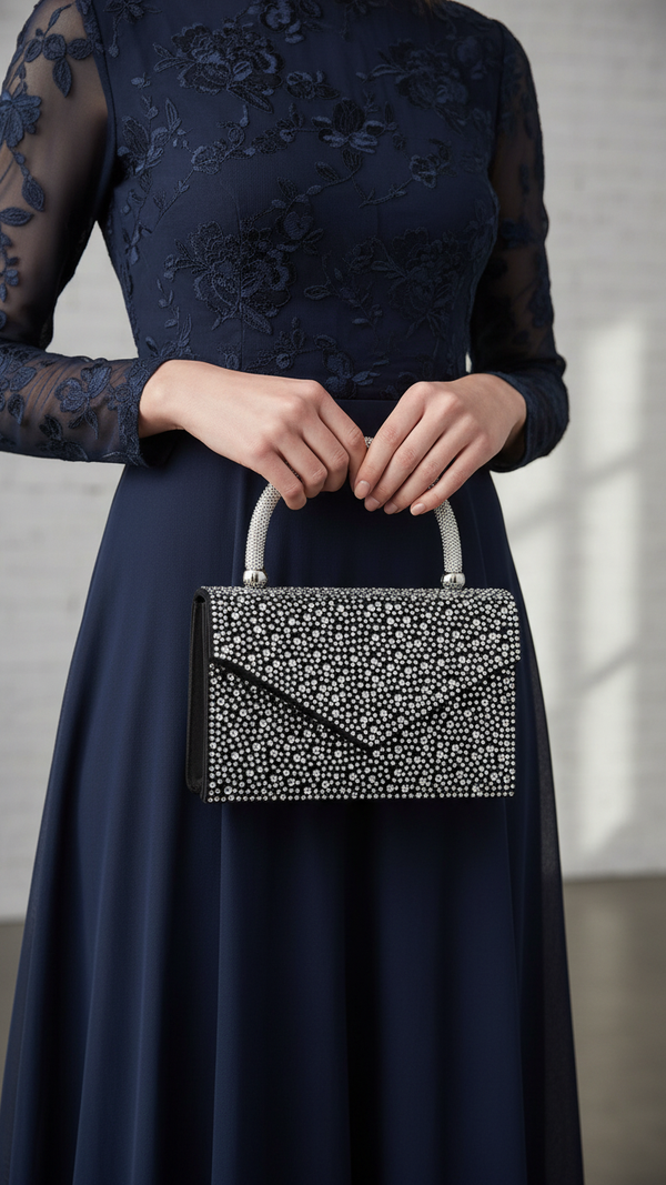 Black Bridal Clutch P24370
