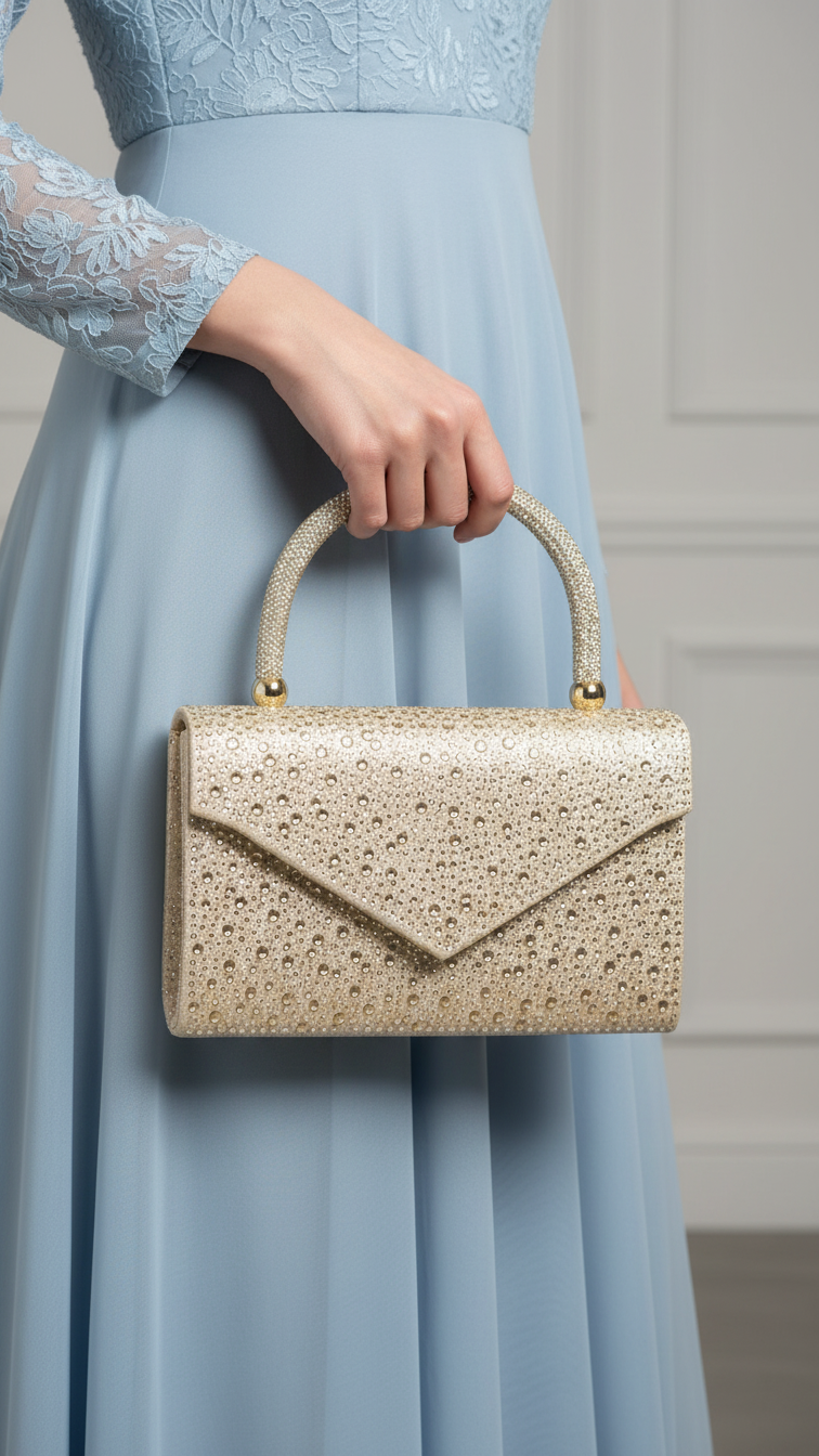Golden Bridal Clutch P24370