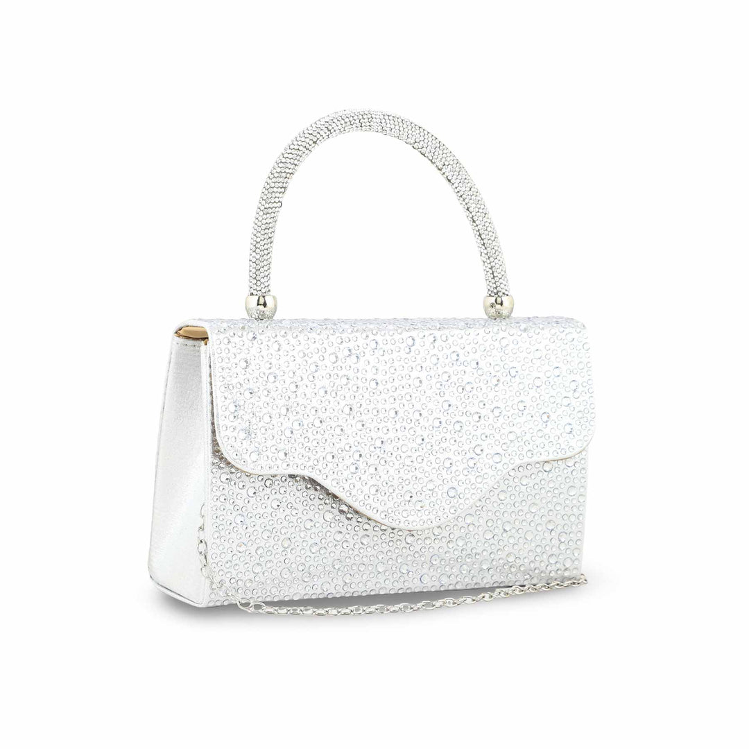 Silver Bridal Clutch P24371