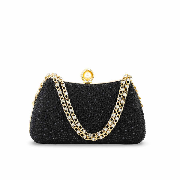 Black Fancy Clutch For Women P24384