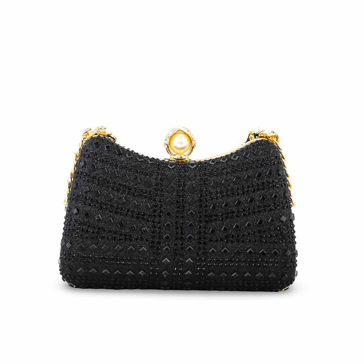 Black Fancy Clutch For Ladies P24385