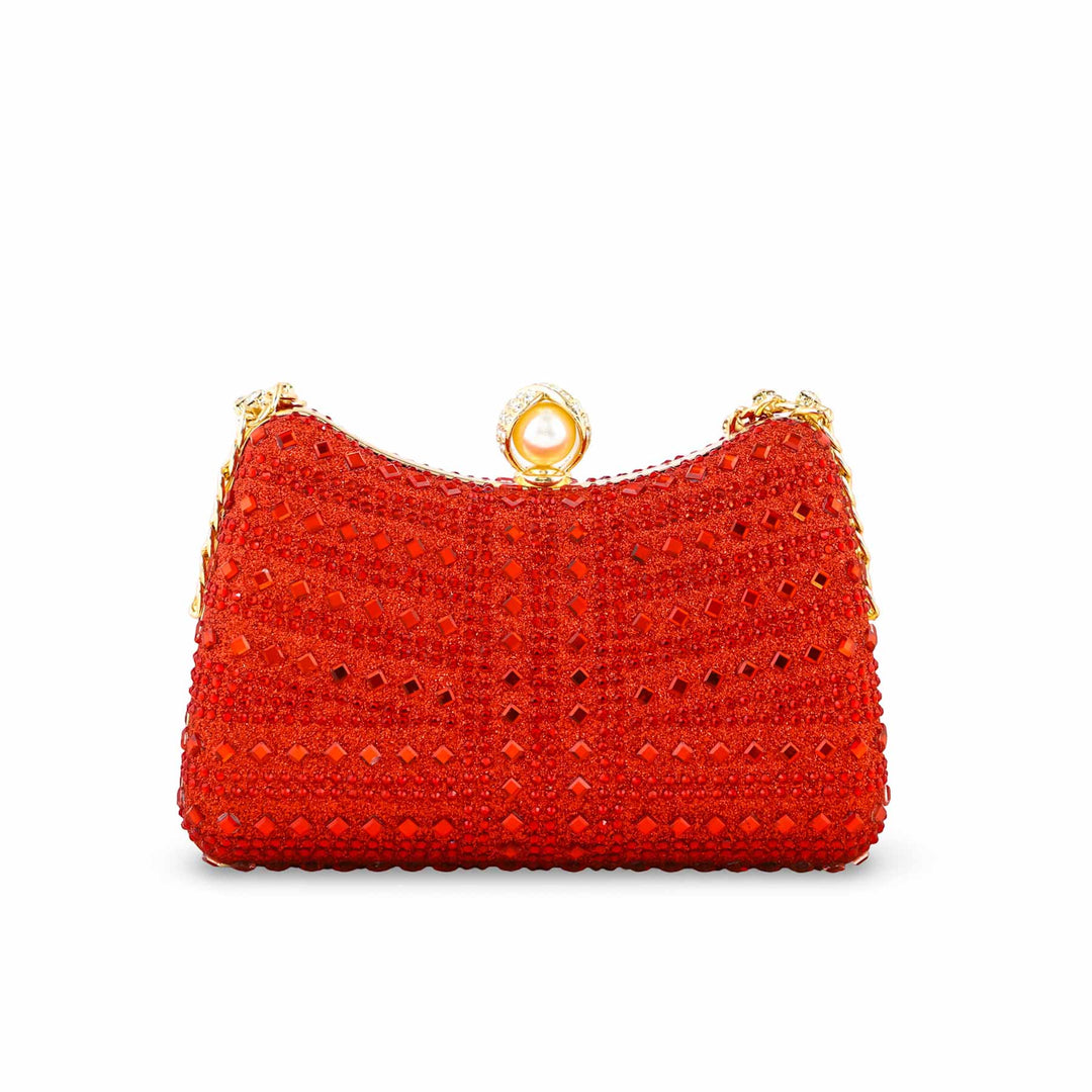 Red Fancy Clutch For Ladies P24385