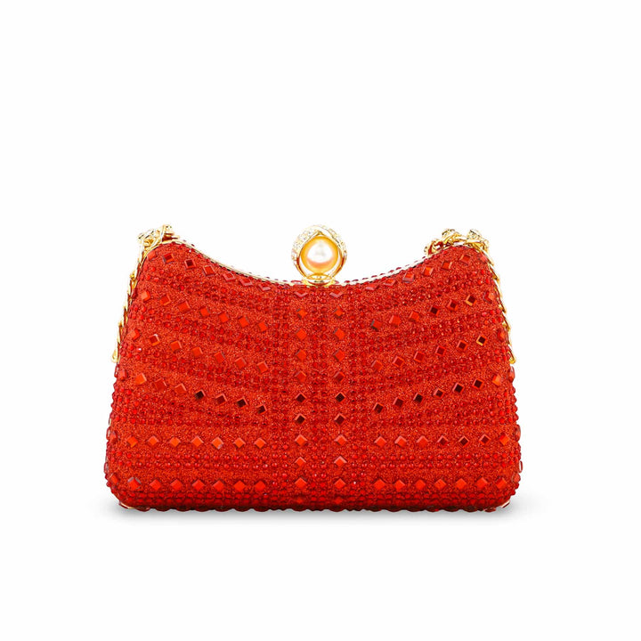 Red Fancy Clutch For Ladies P24385