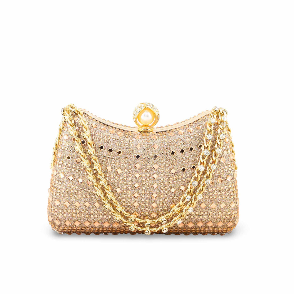 ChamPagne Fancy Clutch For Ladies P24385