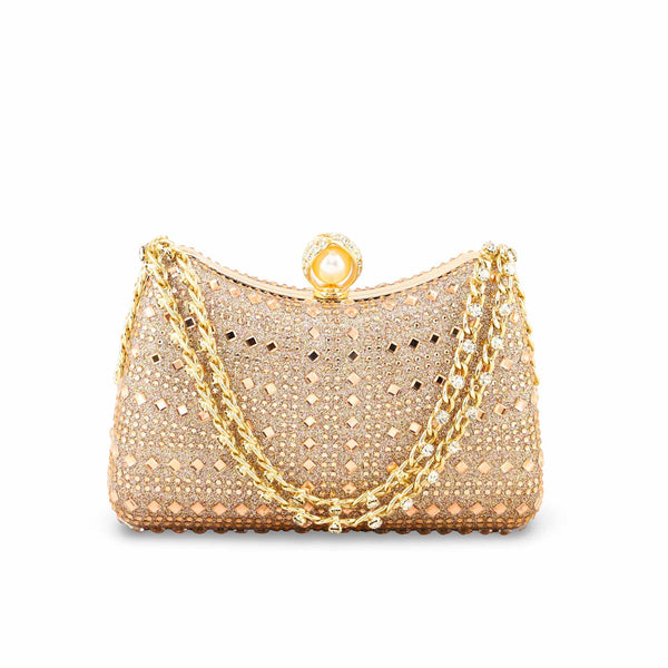 ChamPagne Fancy Clutch For Ladies P24385