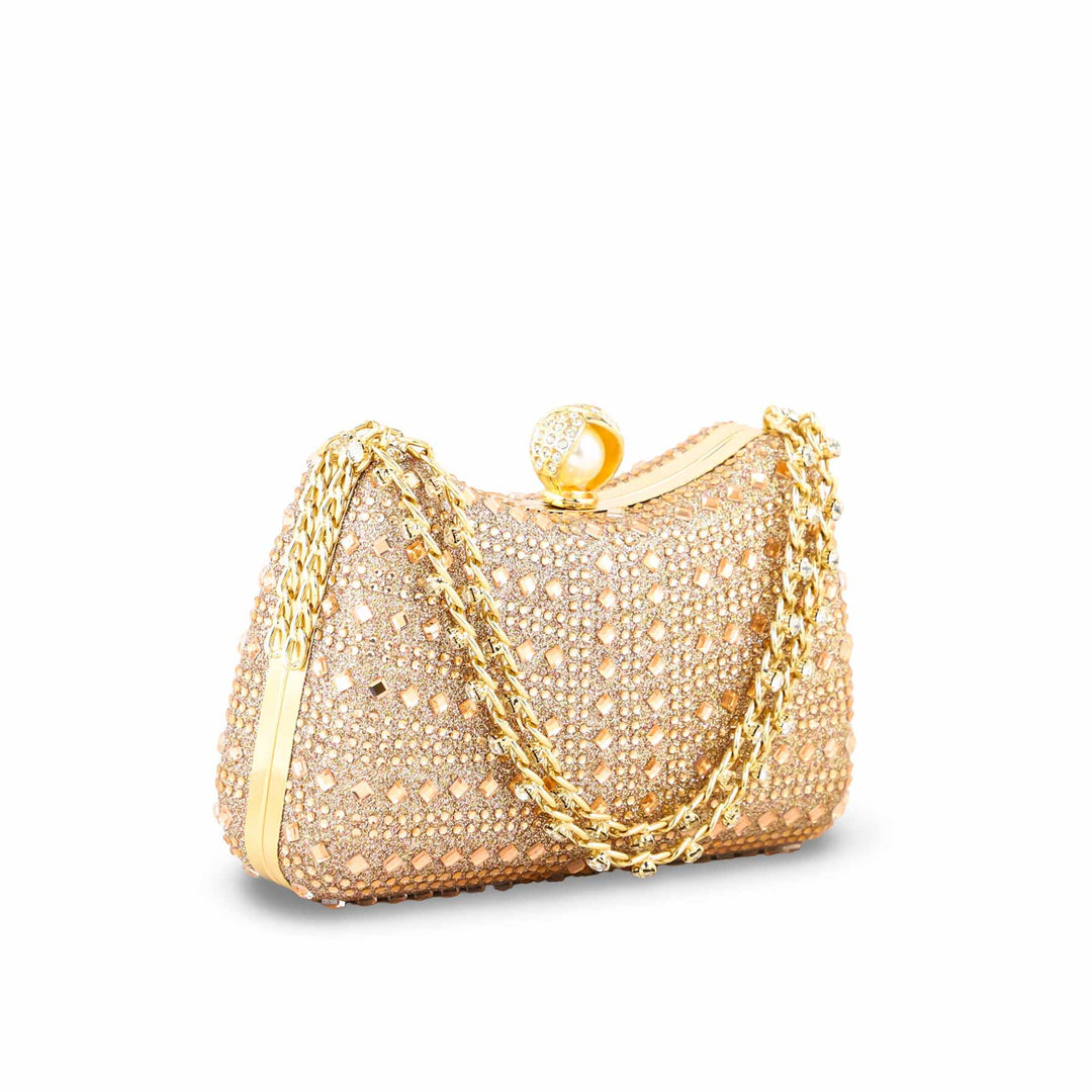 ChamPagne Fancy Clutch For Ladies P24385