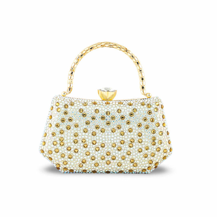 Golden Women Fancy Clutch P24387