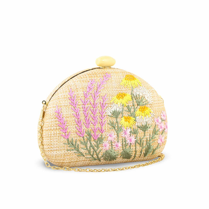 Beige Women Fancy Clutch P24388