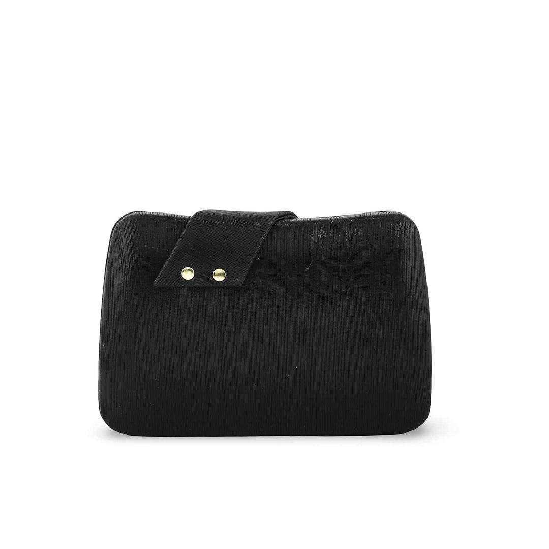 Black Fancy Clutch P24390