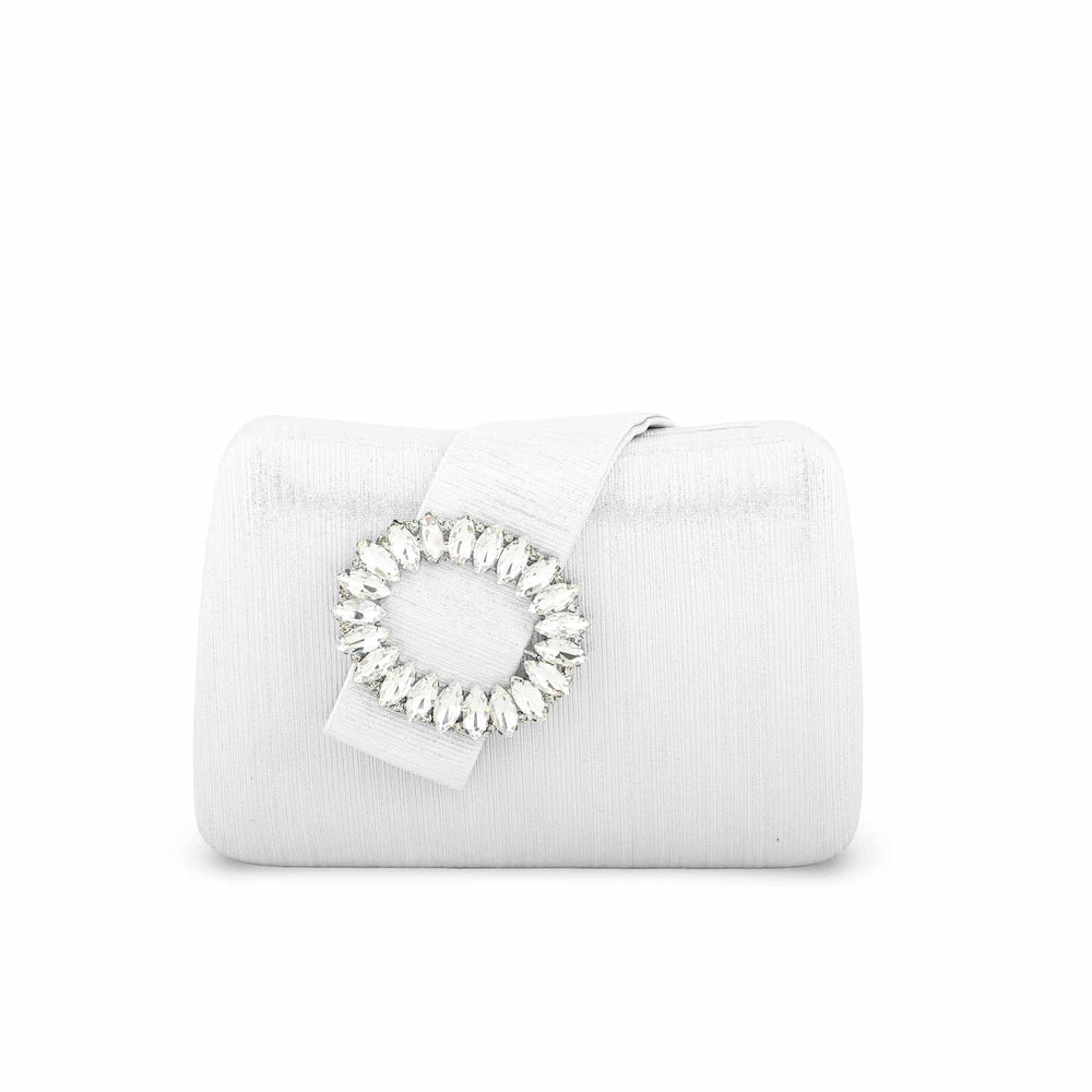 Silver Fancy Clutch P24390