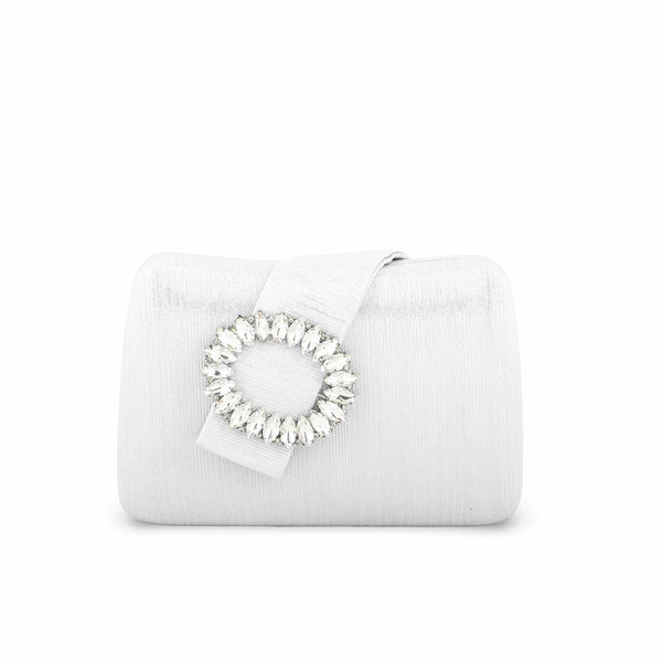 Silver Fancy Clutch P24390