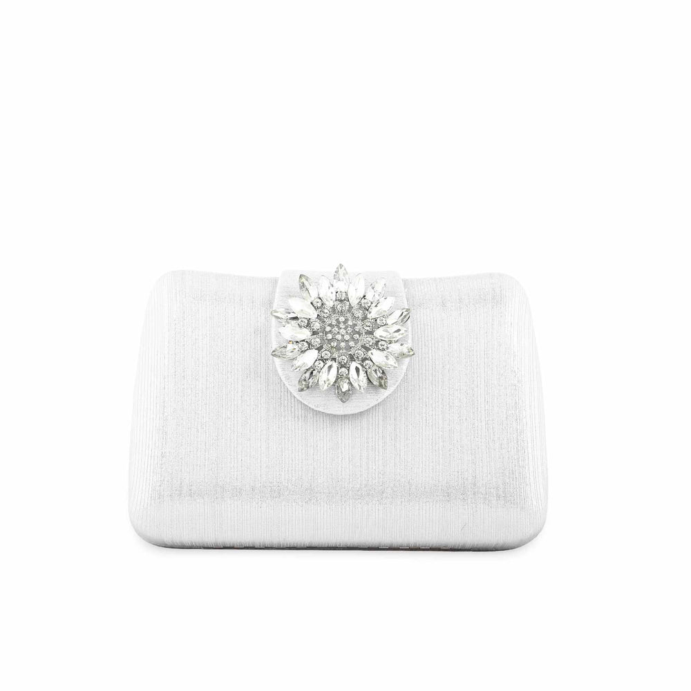 Silver Fancy Clutch P24391