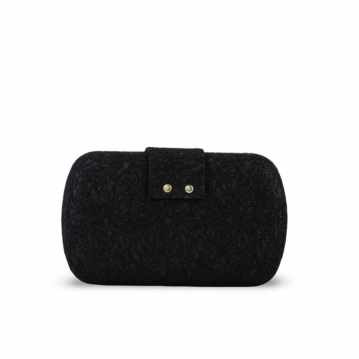 Black Fancy Clutch P24392