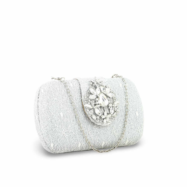 Silver Fancy Clutch P24392