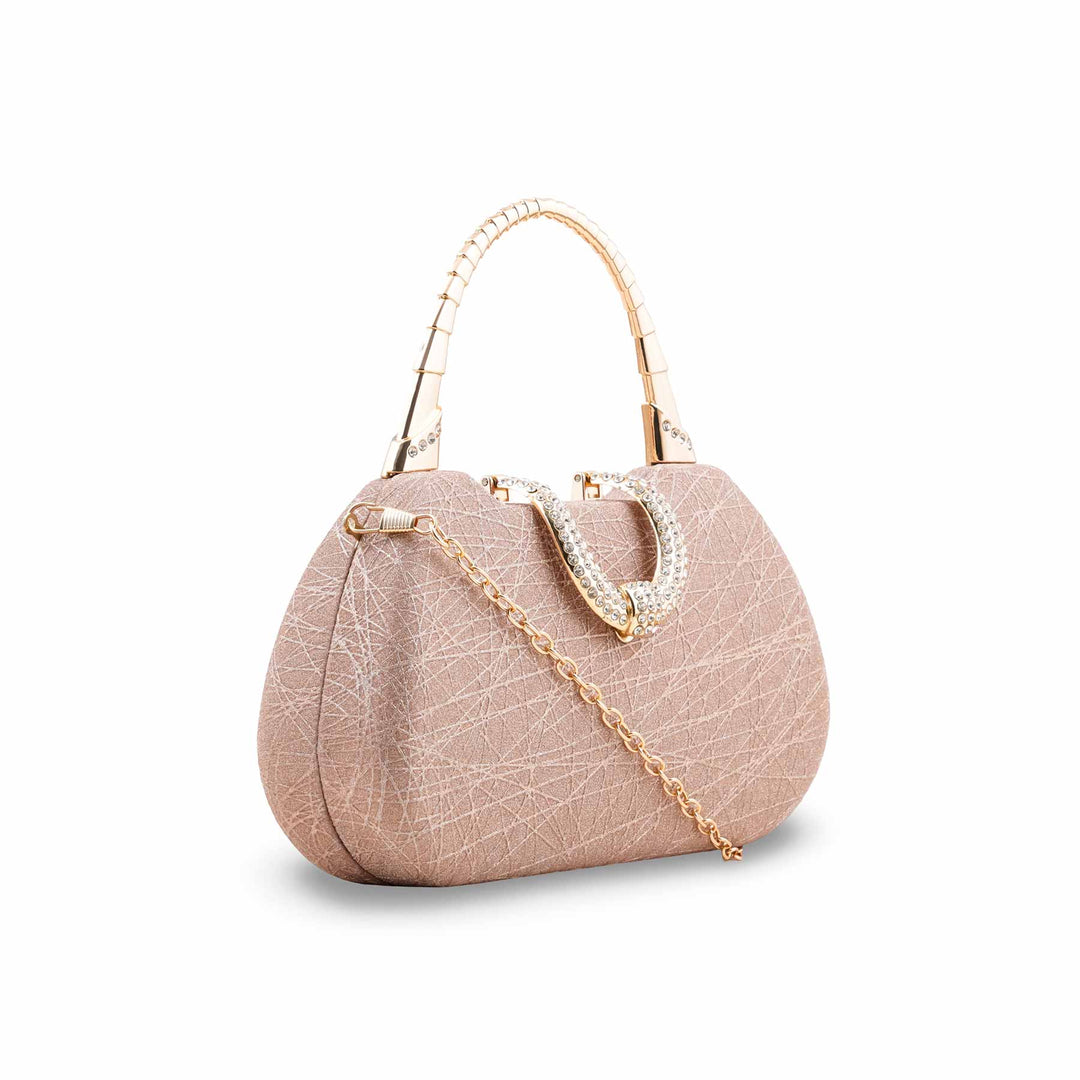 Golden Fancy Clutch For Women P24402