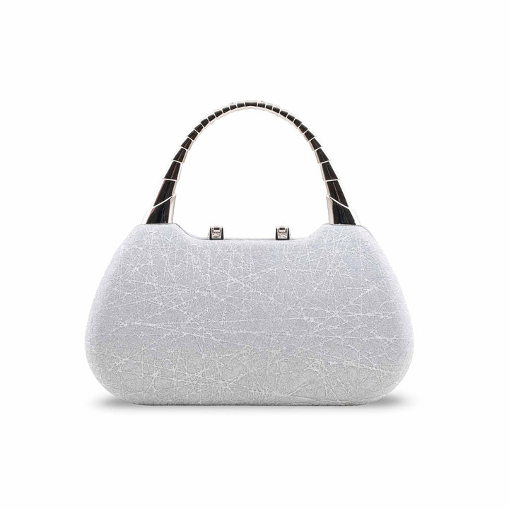 Silver Fancy Clutch For Women P24402