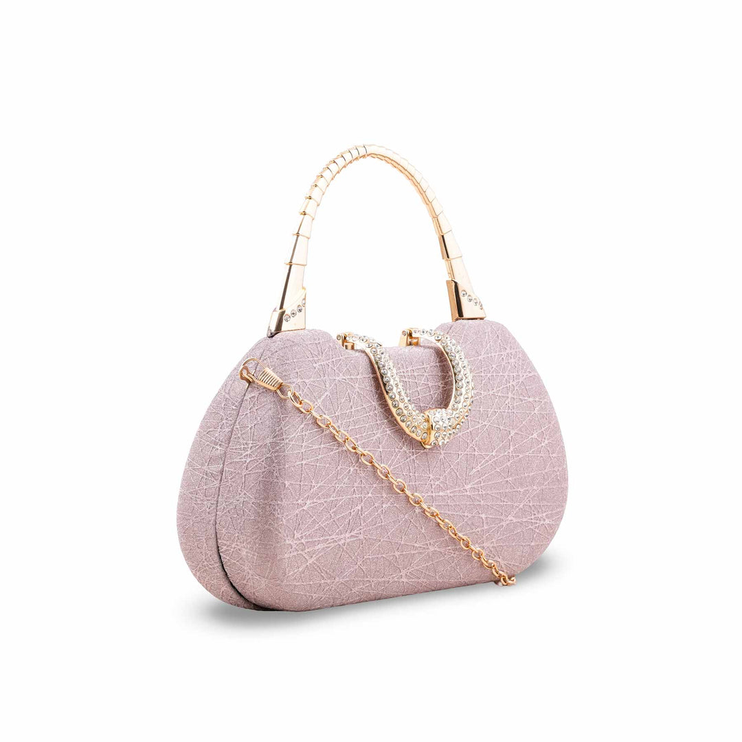 Champagne Fancy Clutch For Women P24402