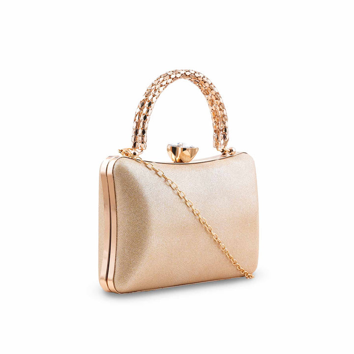Golden Fancy Clutch For Women P24403