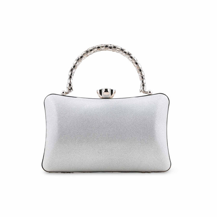 Silver Fancy Clutch For Women P24403