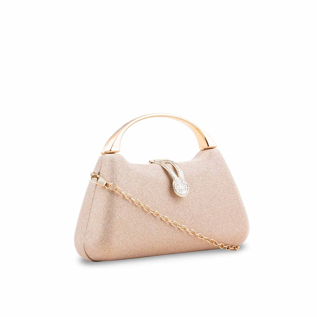 Golden Fancy Clutch For Women P24404