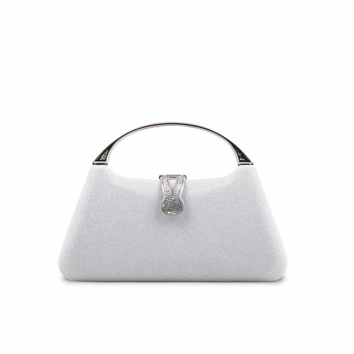 Silver Fancy Clutch For Women P24404
