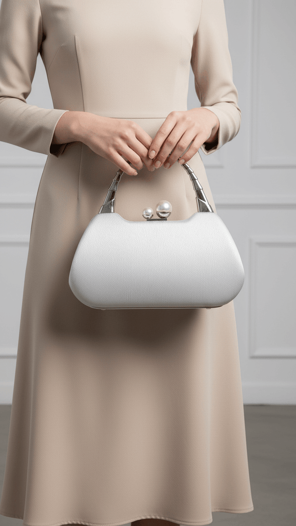 Silver Formal Clutch For Ladies P24405