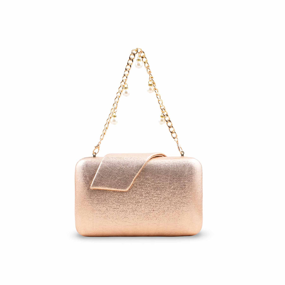Champagne Fancy Clutch For Ladies P24407