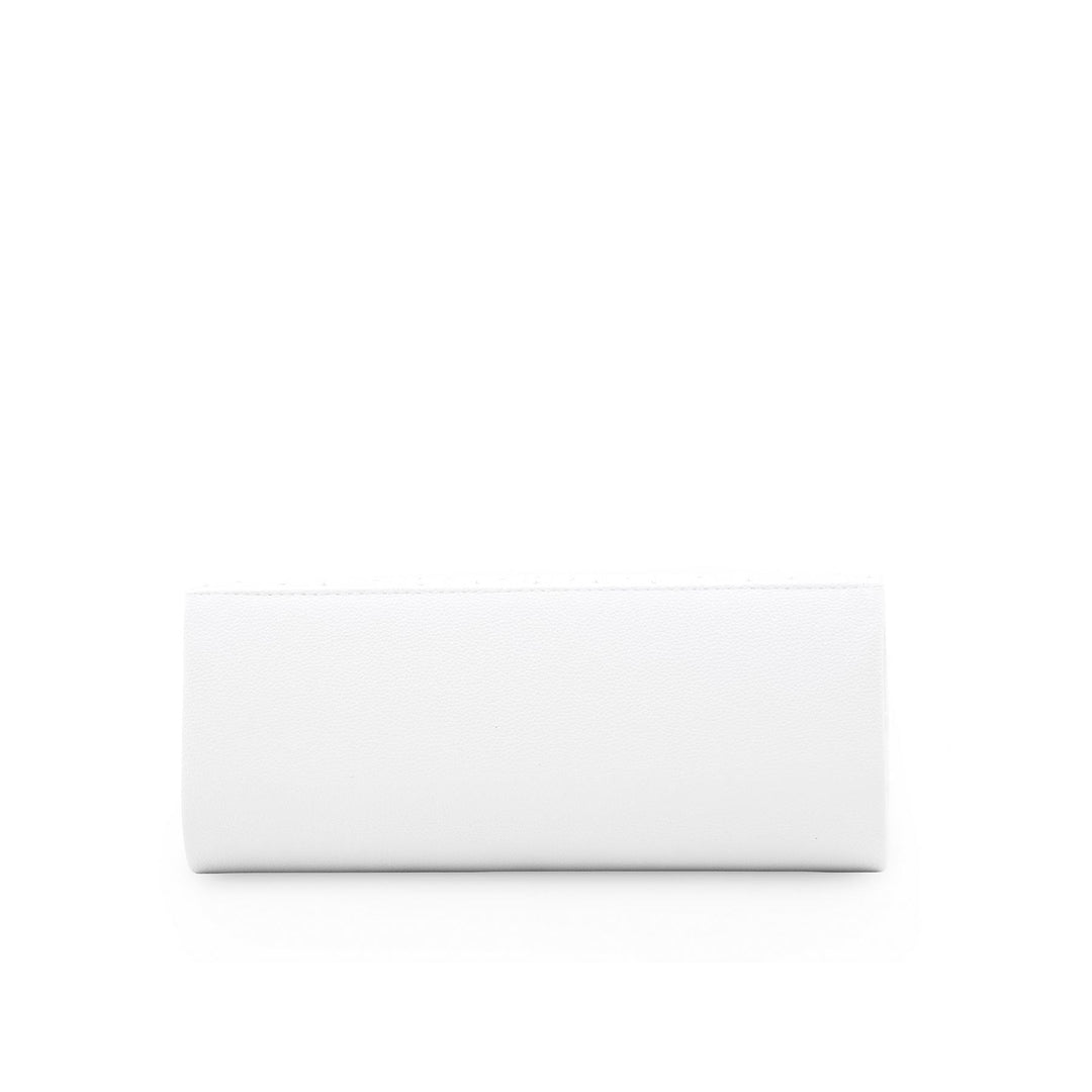 White Fancy Clutch For Ladies P24409